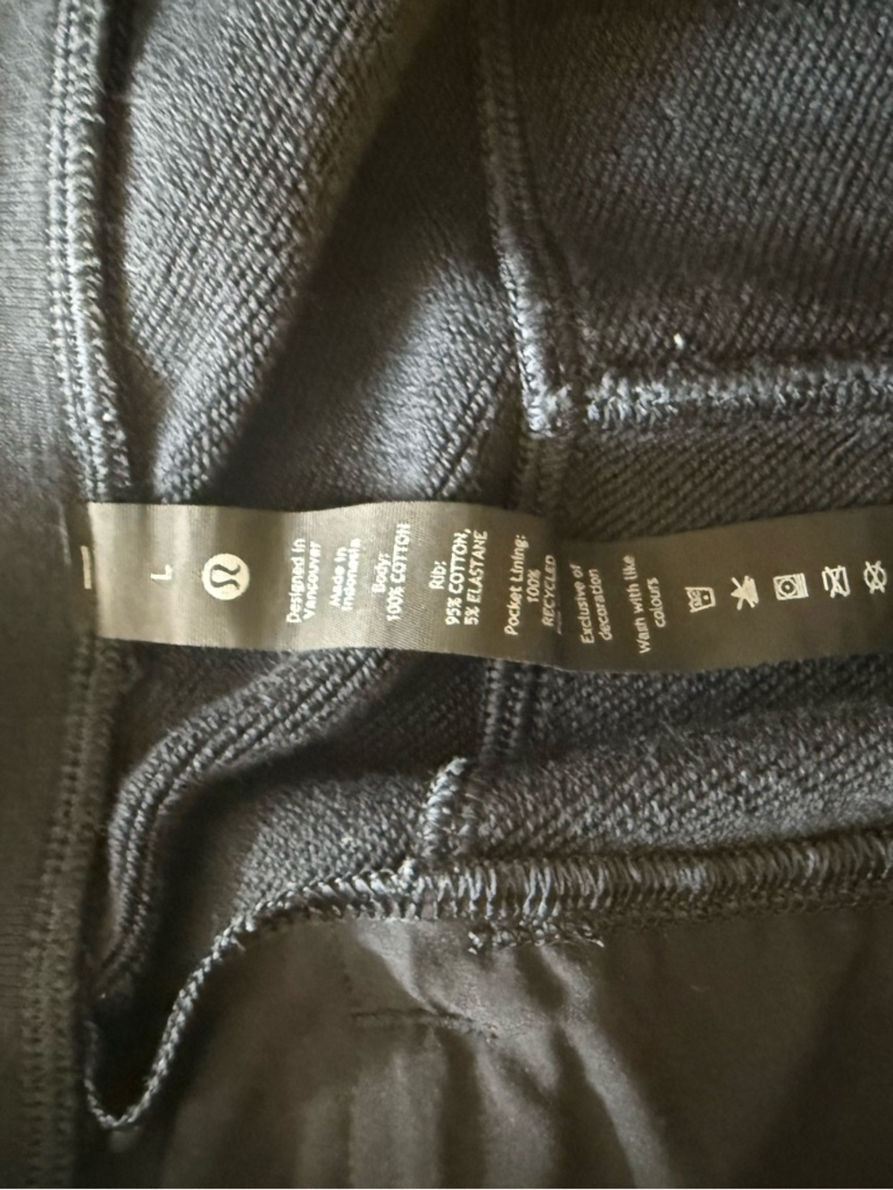 lululemon athletica Men’s Navy Terry Sweatshorts large - Picture 3 of 3
